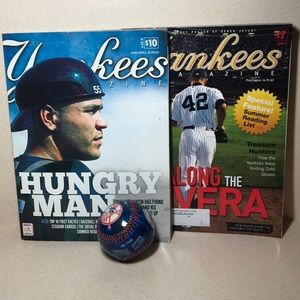 Yankees Magazines and Ball